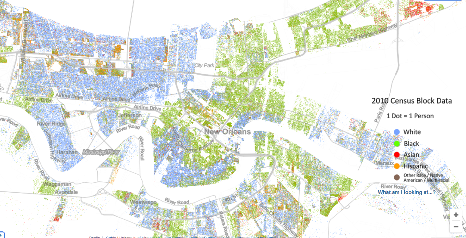new orleans racial dot map